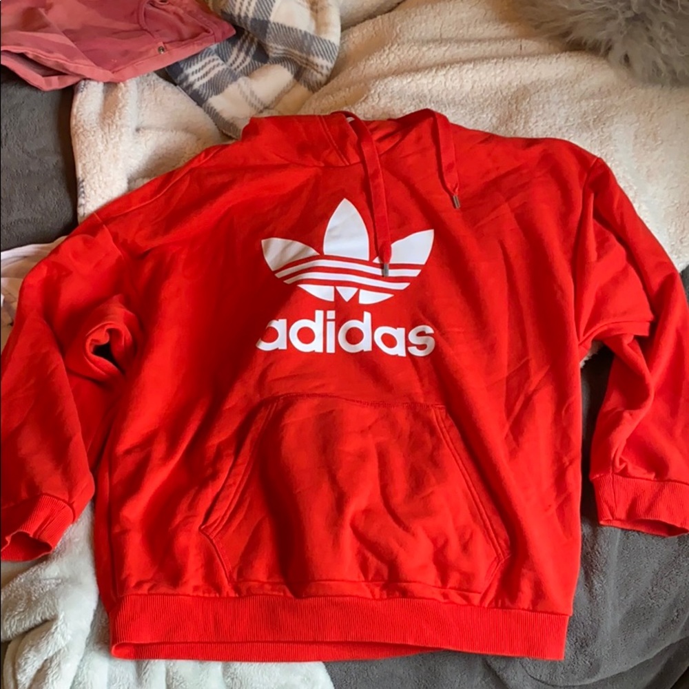 Oversized adidas logo hoodie